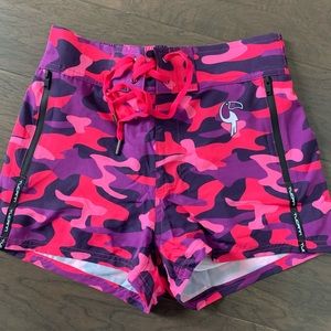 Pink and Purple Camo Swim Trunks, Tucann, Small